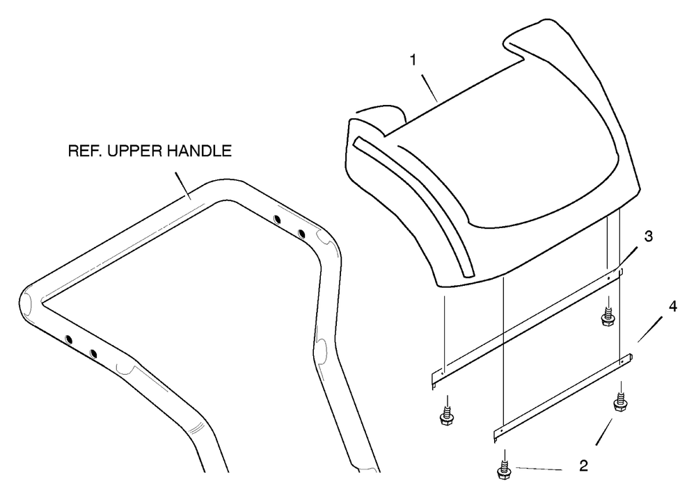 Handles Diagram and Parts List for 627815X85A 2004 Briggs and Stratton Snow Blower